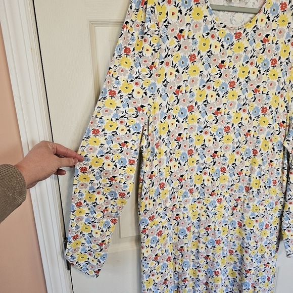 NWOT Boden Floral Jersey Knit Strech Long Sleeved Maxi Dress 20/22R - Picture 4 of 8